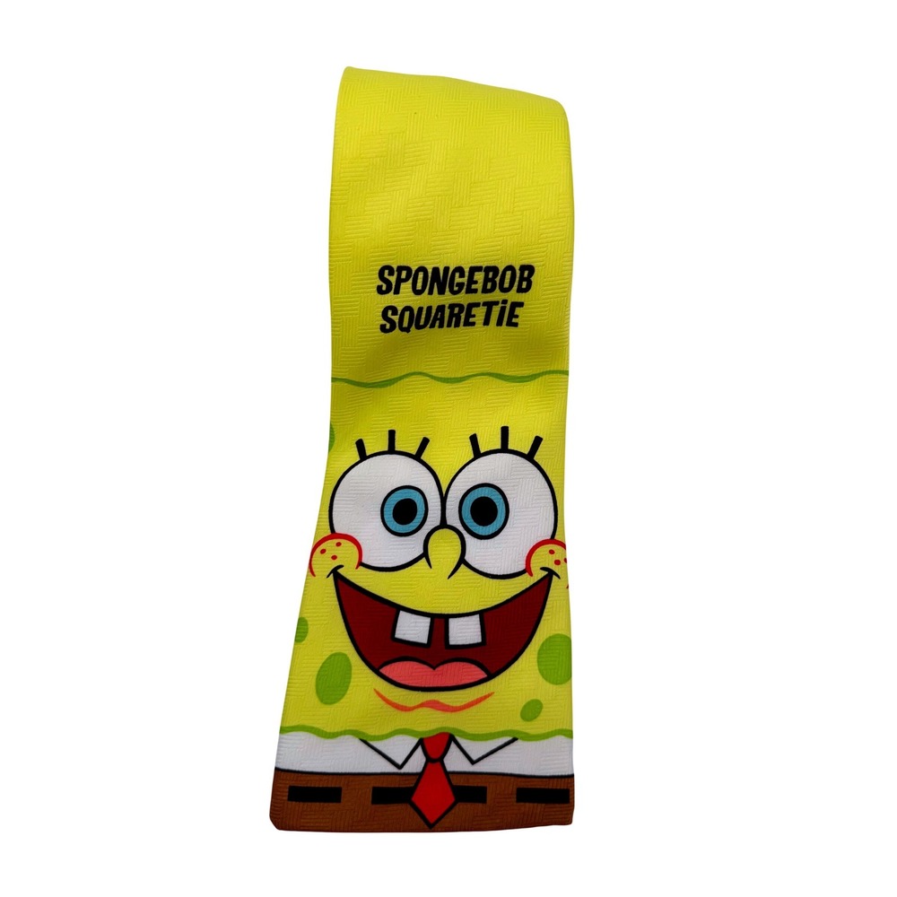 Nickelodeon Vintage Spongebob Squarepants Squaretie Silk Feel Tie